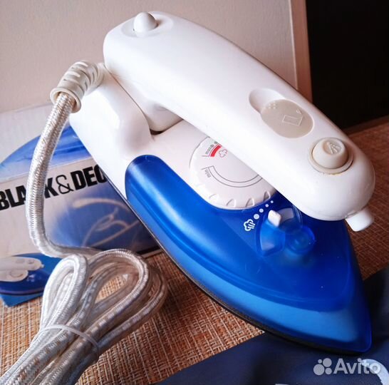 Дорожный утюжок со складной ручкой black&decker TI