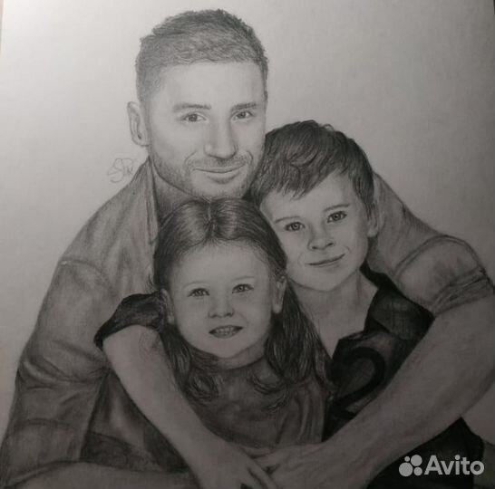 Портрет по фото карандашом и не только