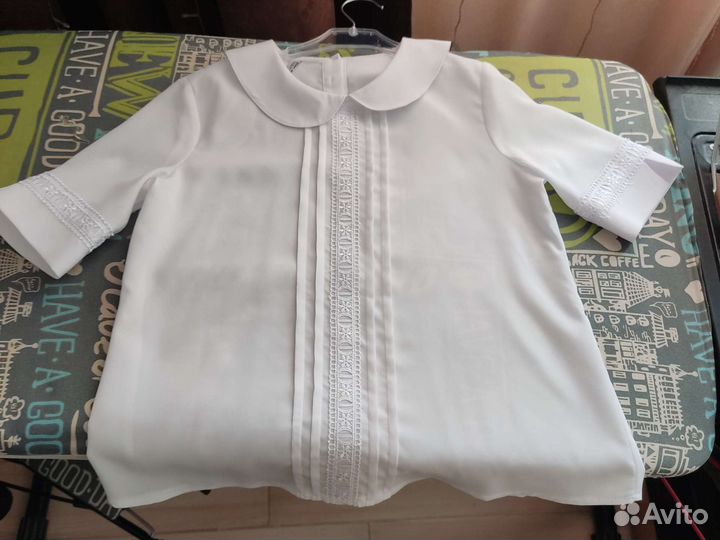 Блузка белая школьная