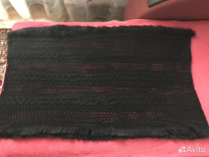 Шарф-снуд Stradivarius черный ажурный