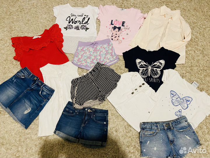 Фирменные вещи, огромный мешок 110-116,122,128