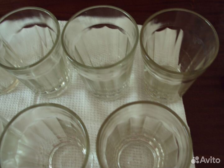 Стаканы граненые широкий ободок 14 гран 60 х годов