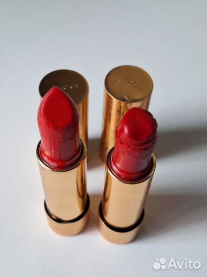 Сатиновые помады Gucci 500 и 25