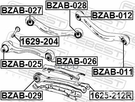 Сайлентблок задней тяги Mercedes Benz Amg C 43