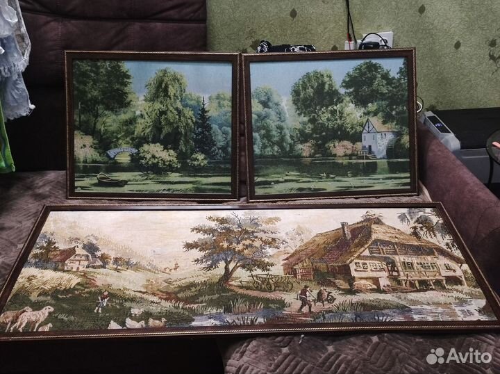 Картина в раме гобелен