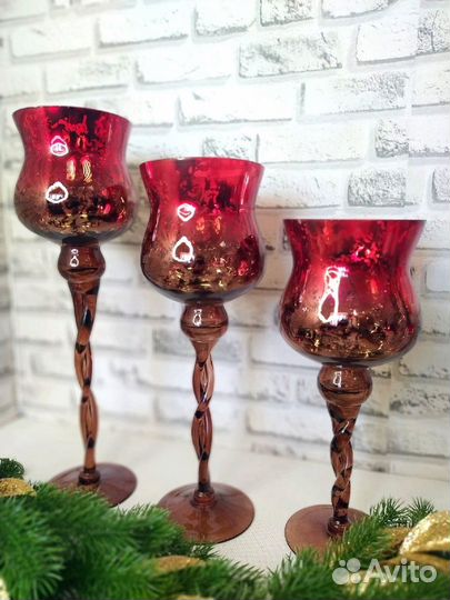 Бокалы-подсвечники, ассорти