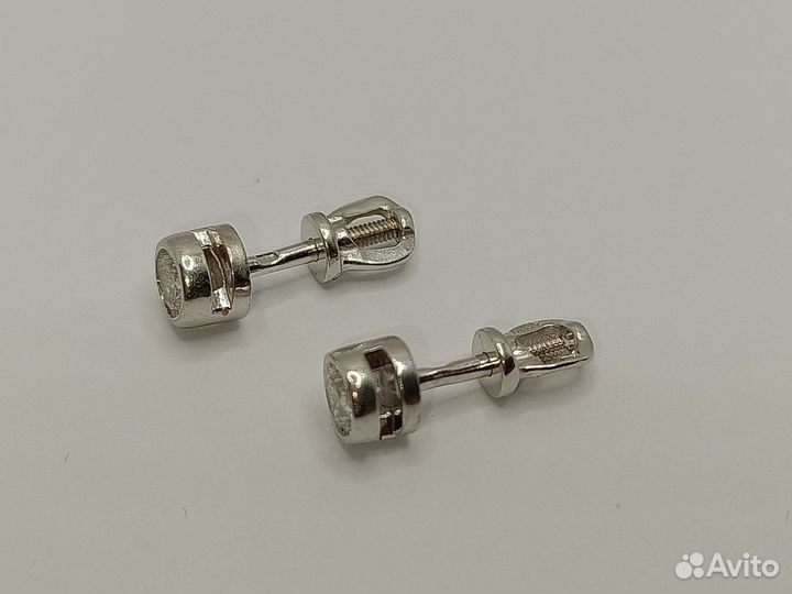 Золотые серьги с бриллиантами - 585 пробы./0,316ct