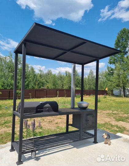 Мангал С крышей В стиле лофт