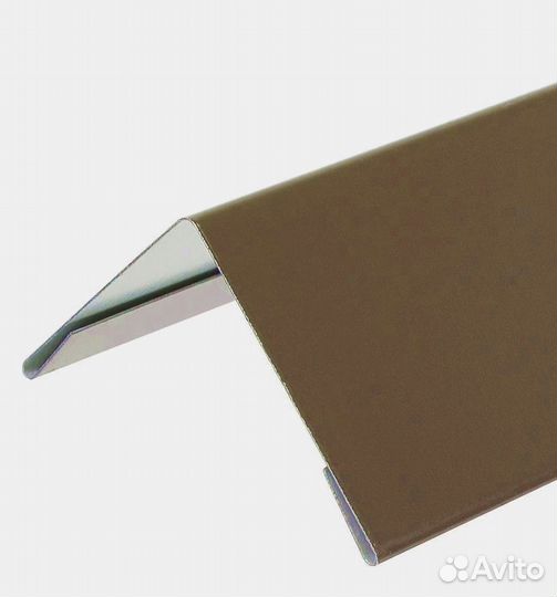 Уголок с кромкой наружный коричневый RAL 8017