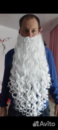 Борода и парик дед мороза