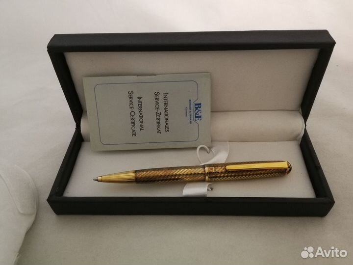 Ручка шариковая Bosset & Erhard, серебро/позолота