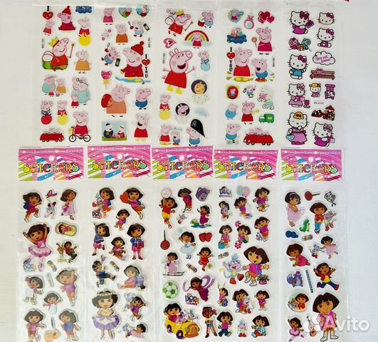 Наклейки детские/Ручки/Блокнот