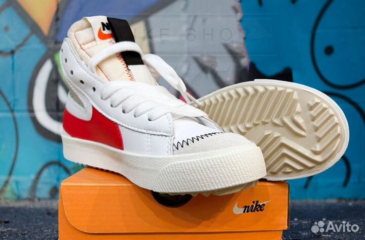 Кеды Nike Blazer Mid 77 Jumbo White Red