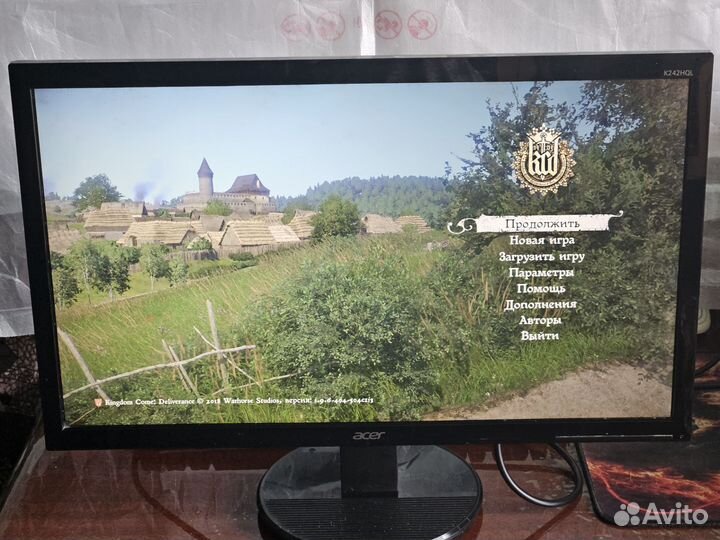Монитор Acer K242HQL 24 дюйма, 60Гц, VGA/hdmi
