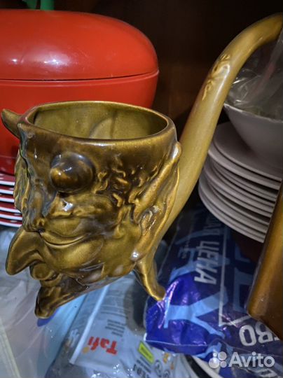 Кружка Черт,Сатана,и для хранения чая СССР