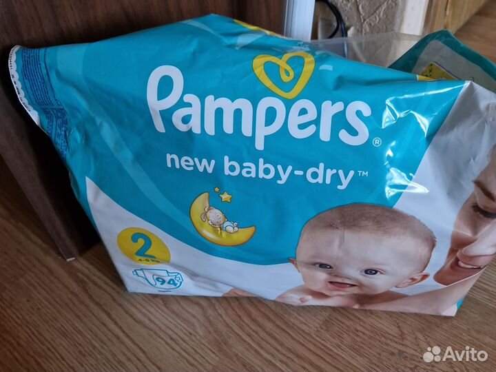 Подгузники pampers new baby dry 2