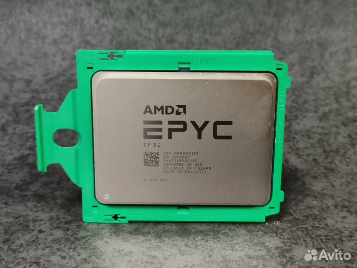 Процессор AMD epyc 7F32 8/16, 3.7GHz-3.9GHz, 180W