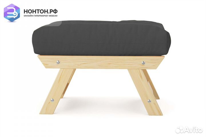 Пуф Амбер темно-серый