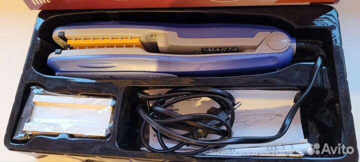 Щипцы/плойка/гофра для волос marta с 3мя насадками