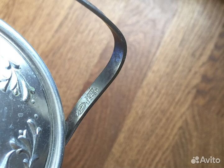 Сахарница СССР цветное синее стекло