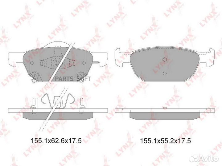 BD3423 Колодки тормозные honda accord 2.0-2.4 08- передние lynxauto