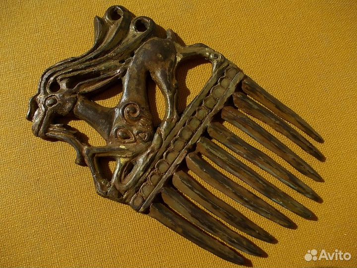 Бородочёс гребешок скифы бронза копия