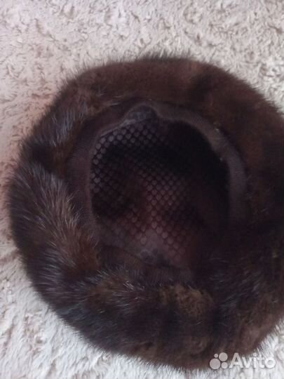 Берет женский зимний норковый