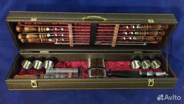 Подарочный набор шампуров в кейсе Кизляр