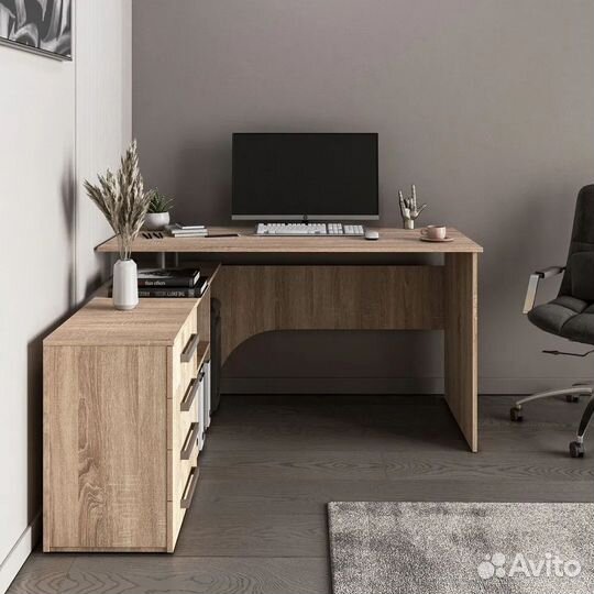 Стол компьютерный Алькор дуб сонома новый