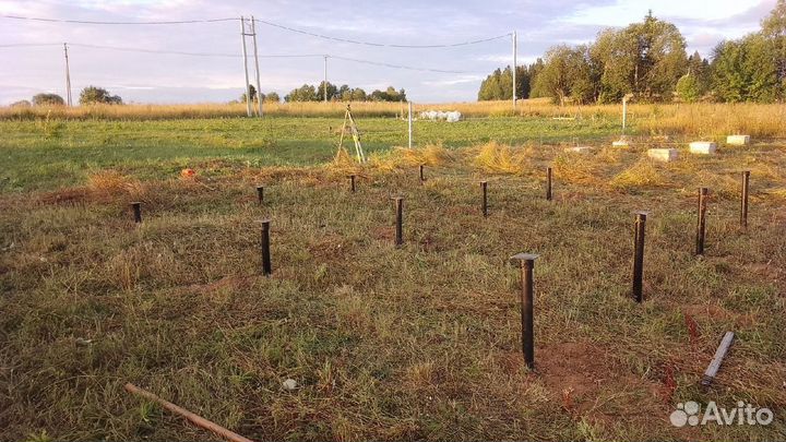 Свайно винтовой фундамент под ключ