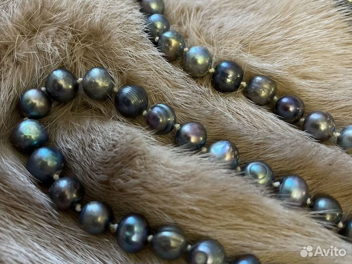 Жемчужная нить черный жемчуг