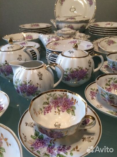 Сервиз чайный и столовый Сирень Дулево 57 год