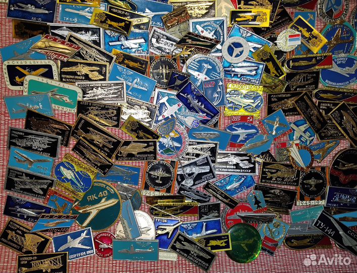 Авиация СССР 300 штук лот знаков люкс состояние