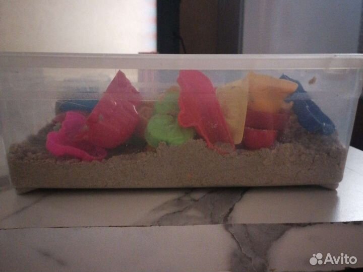 Кинетический песок с формочками