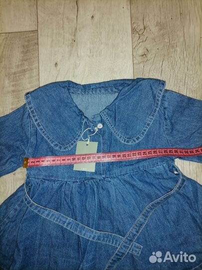 Джинсовое платье новое 80