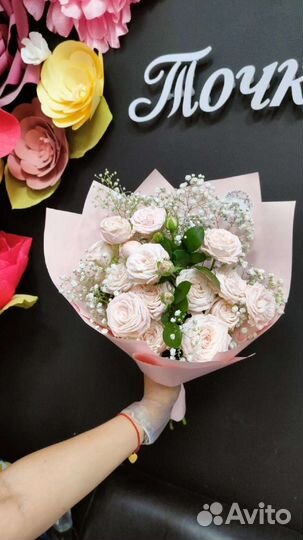 Букет из пионовидной розы