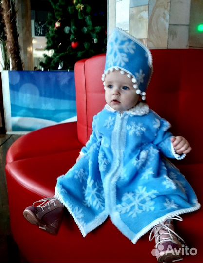 Костюм Снегурочки размер 74-80