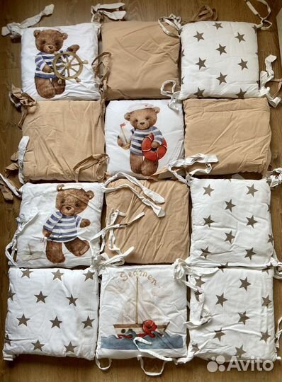 Бортики в кроватку + одеяло