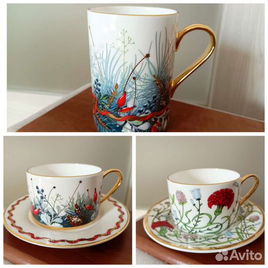 Бокал, чайная пара, чашка с блюдцем. ифз