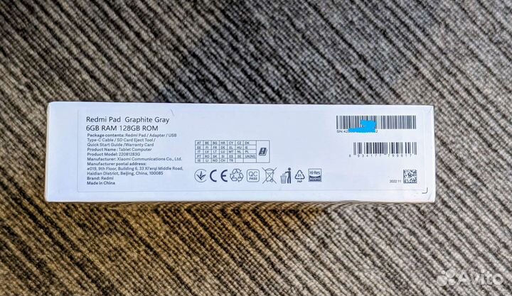 Xiaomi redmi pad 6/128 gb global version новый