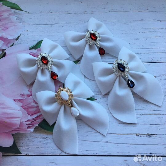 Бантики из замши бантики бархат