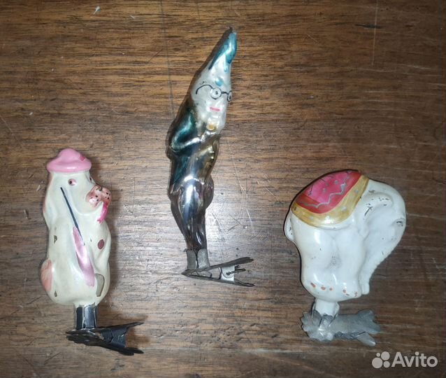 Редкие ёлочные игрушки СССР на прищепке