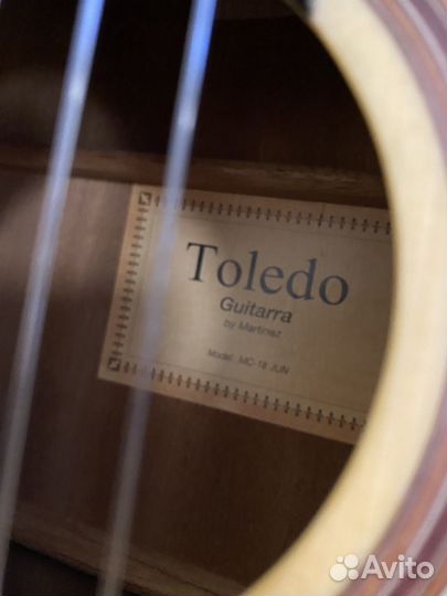 Классическая гитара 3/4, с чехлом, Toledo