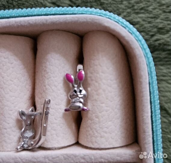 Серьги детские серебро