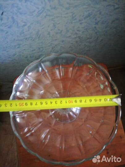 Хрустальная ваза для фруктов на ножке и др