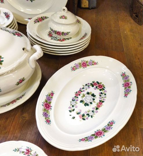 Суповой сервиз. Старинный фарфор зик СССР
