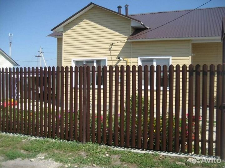 Установка забора из профнастила,штакетника и т.п