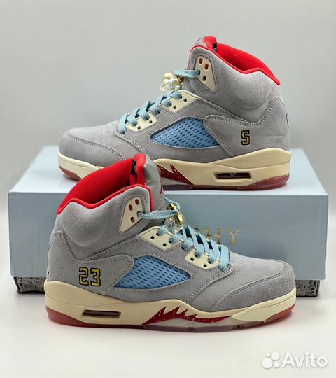 Кроссовки Мужские Nike Air Jordan 5 Retro Ice Blue