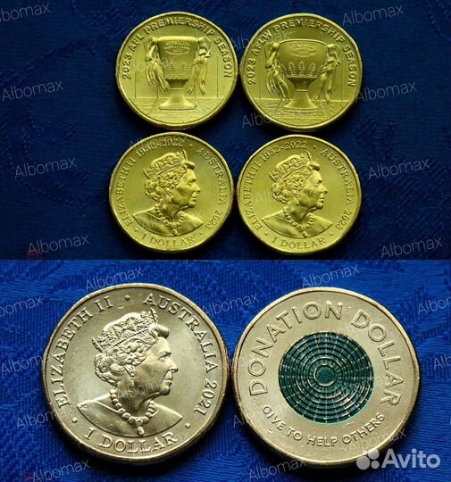 Австралия монеты 1 и 2 доллара 2015 - 2023г