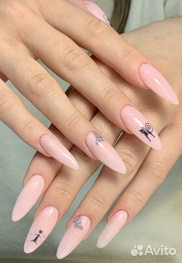 Маникюр с покрытием гель лак педикюр наращивание